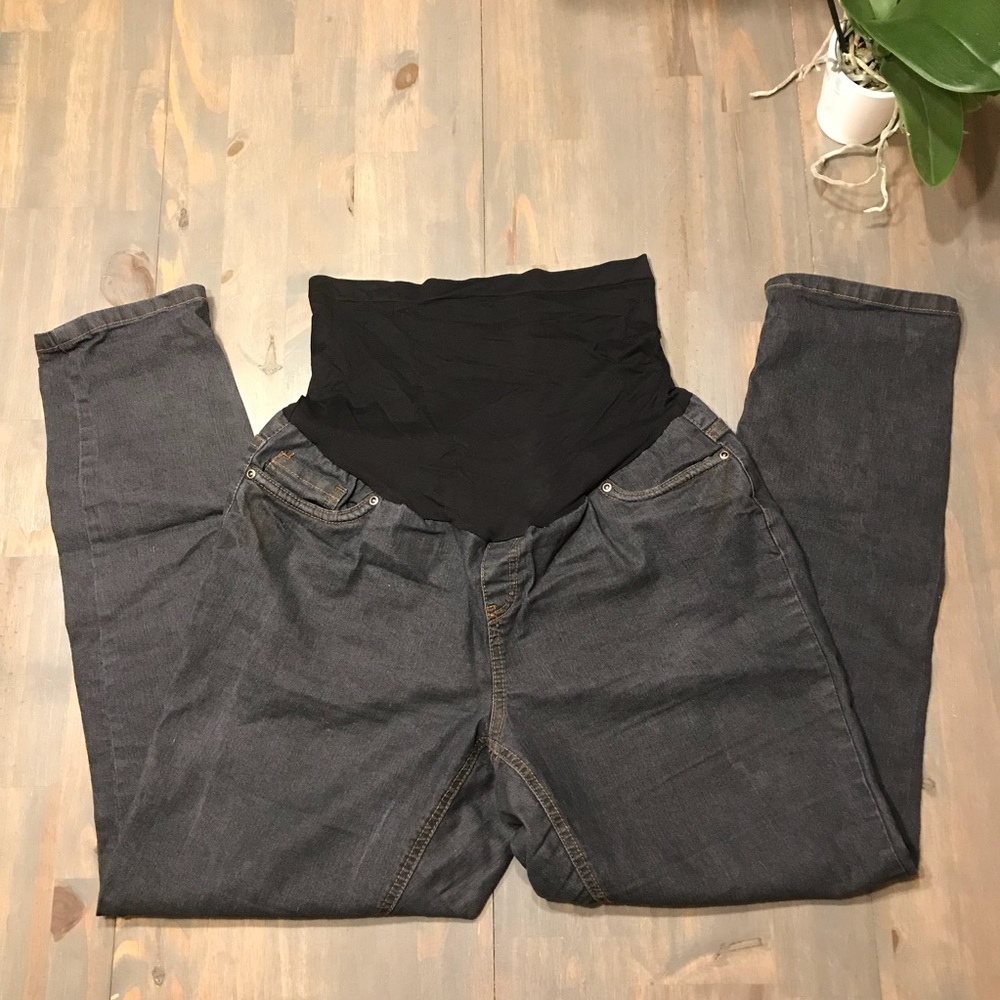 Planet Motherhood dark grey maternity jeans